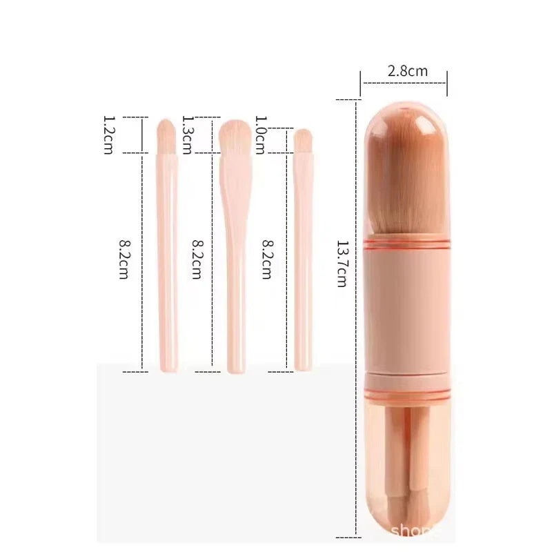 4in1 Travel Makeup Brushes Set Portable