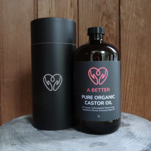 Pure Organic Castor Oil 1 Litre - Amber Glass Bottle