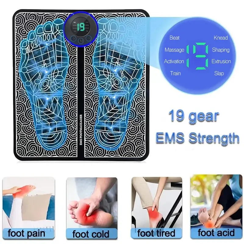 NNEOBA Electric Foot Massager Stimulation Pad Pressure Relief