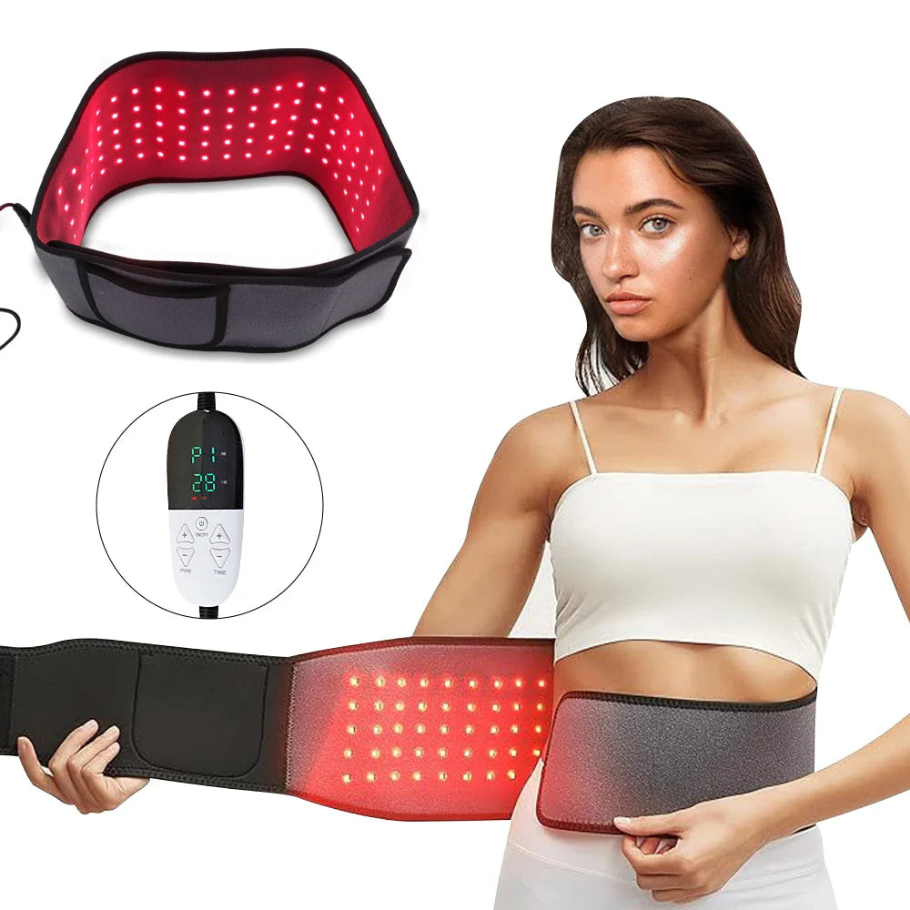 NNEOBA LED Infrared Red Light Therapy Belt Pain Relief And Slimming Device Grey